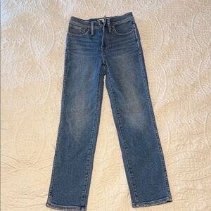 Madewell Straight Leg Denim Jeans in Classic Blue